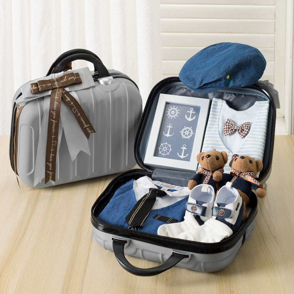 0-12 Months. Baby Combed Cotton Clothes Set Short Sleeve PajamasOutwear Suit Hat Socks Shoes Newborn Baby Gift Set