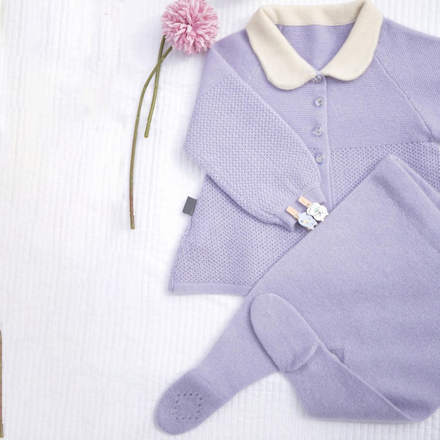 Infant Baby Girls and Boys Knitted Cashmere Sweater Pants Trousers 2-Piece Outfits Clothing Set Baby