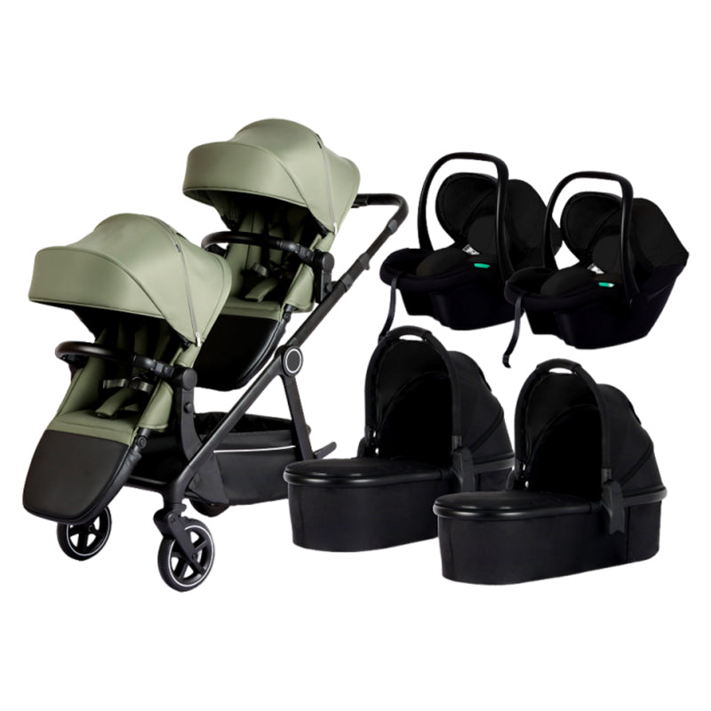 Luxury Lightweight Twin Newborn Twin Baby Stroller 3 in 1 Baby Jogger Lightweight Double Baby Stroller Age 0-3 Years