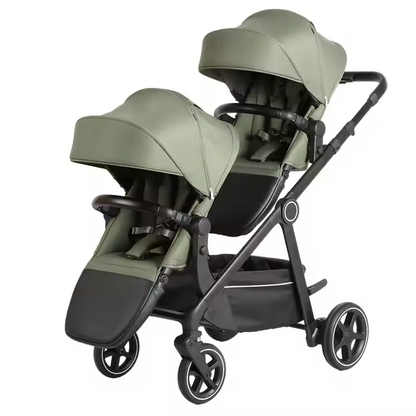 Luxury Lightweight Twin Newborn Twin Baby Stroller 3 in 1 Baby Jogger Lightweight Double Baby Stroller Age 0-3 Years