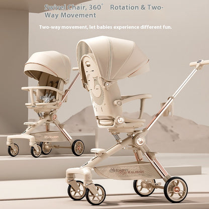 Luxury Lightweight Baby Pram Buggy Compact Folding Gravity Collapse Travel Stroller Metal Material Factory Wholesale