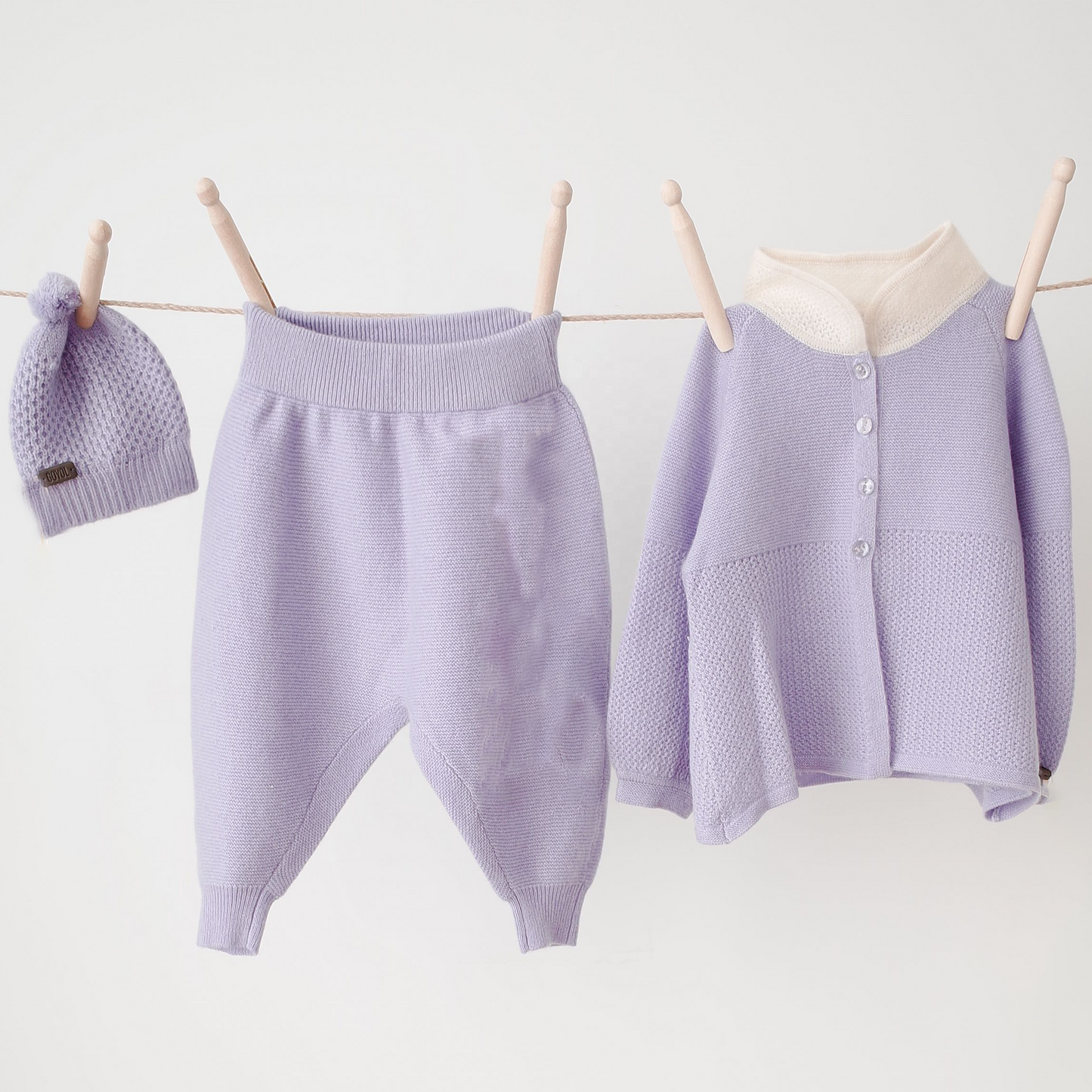 Infant Baby Girls and Boys Knitted Cashmere Sweater Pants Trousers 2-Piece Outfits Clothing Set Baby